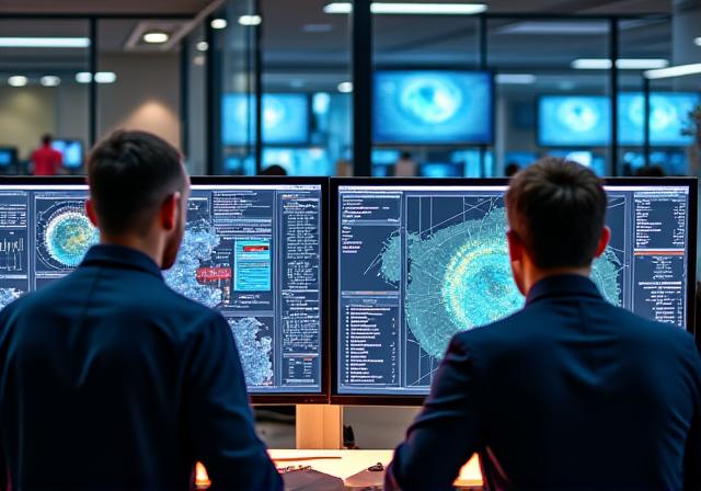 Ingegneri di Geometria Corsa analizzano dati di telemetria su schermi